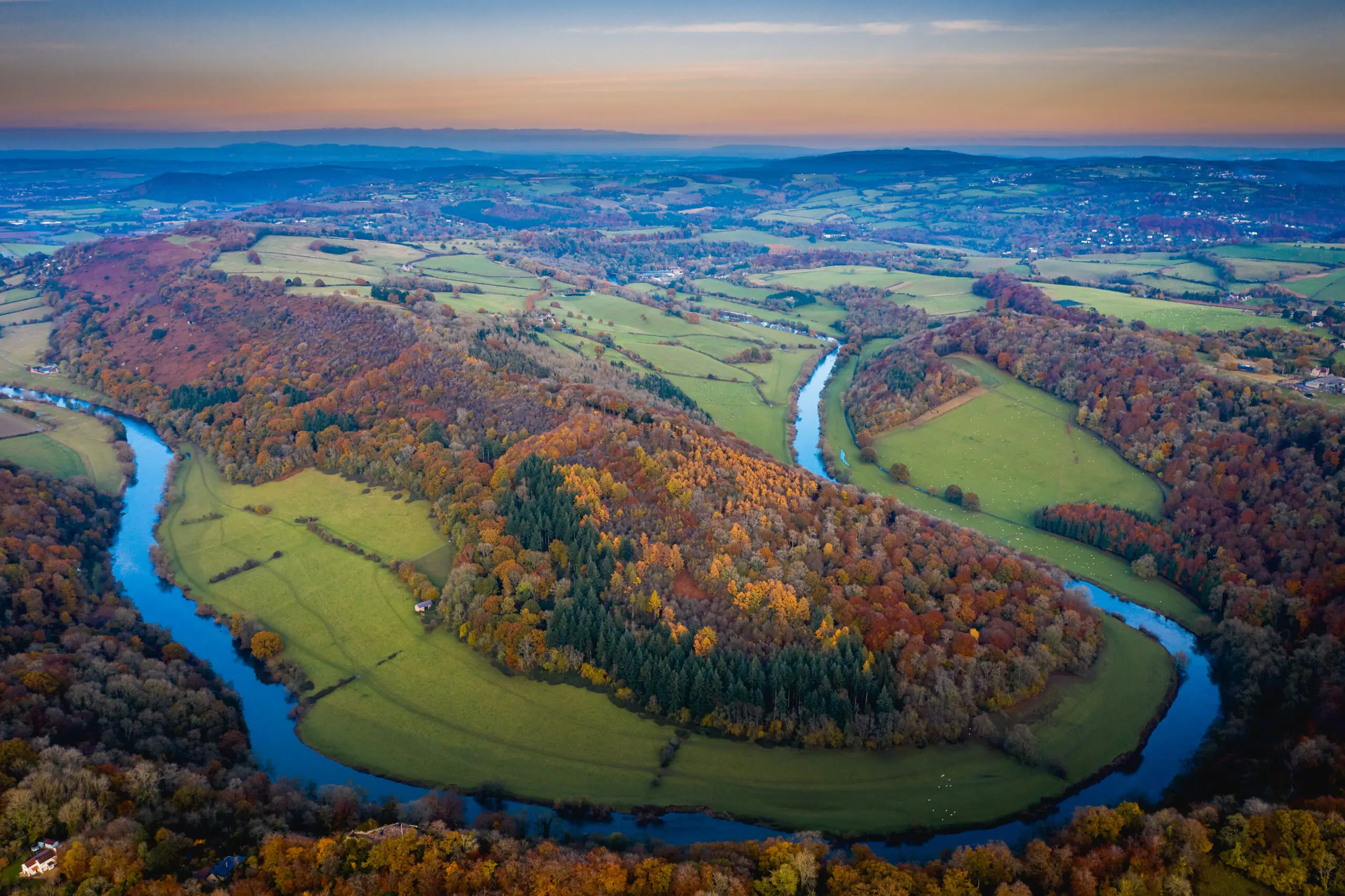 Image of a lake at nighttime in Herefordshire where we provide Pat Testing