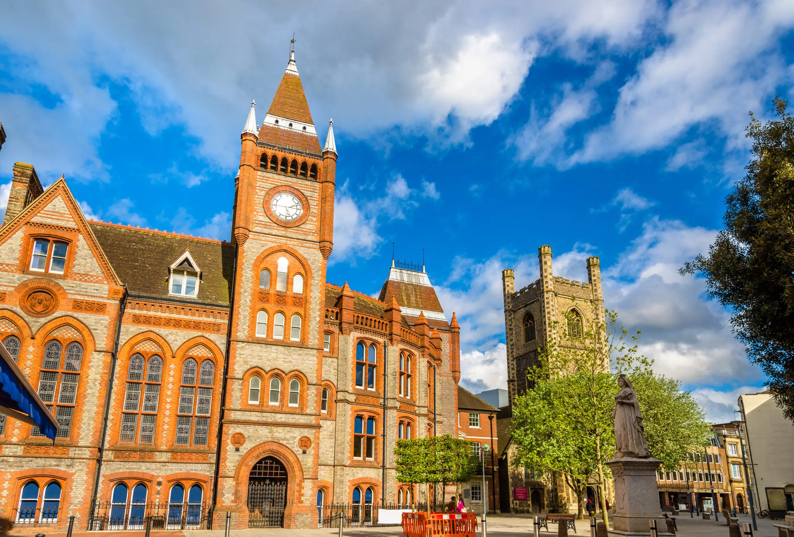 Picture of a clock tower in Reading where we provide Pat Testing