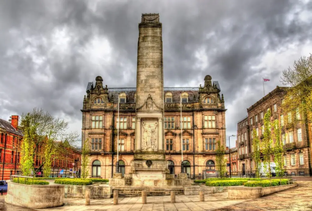 Image of a historical monument in Preston where we do Pat Testing