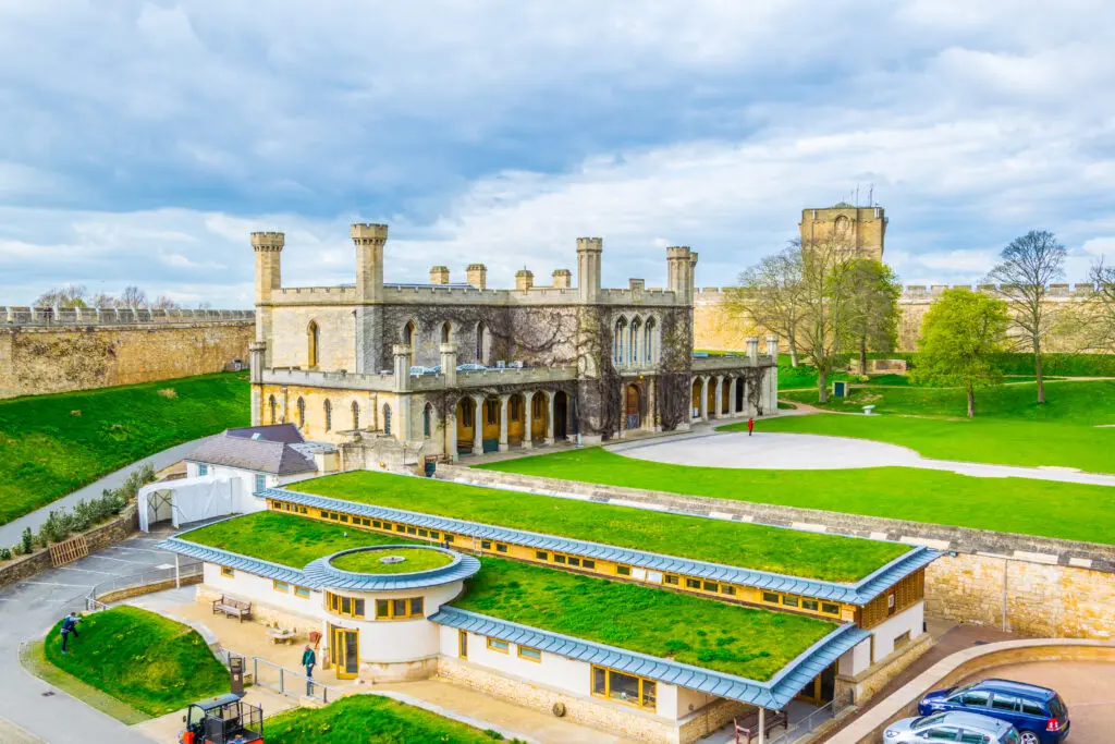 Courtyard of the lincoln castle, England