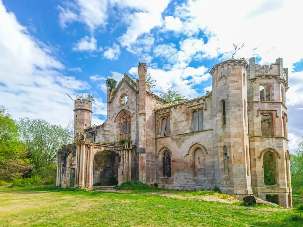 Look at Cambusnethan Priory Ruin also known as Cambusnethan Hous