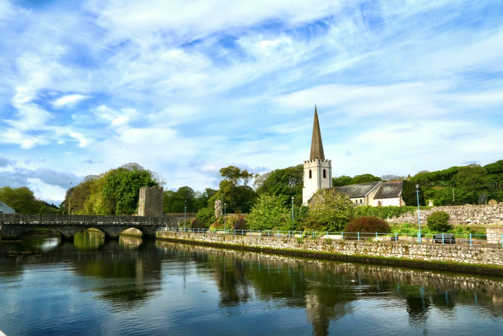 Glenarm village in County Antrim, in Northern Ireland.