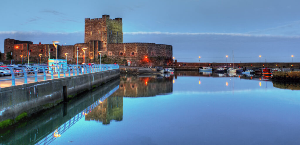 carrickfergus castle and harbour northern ireland